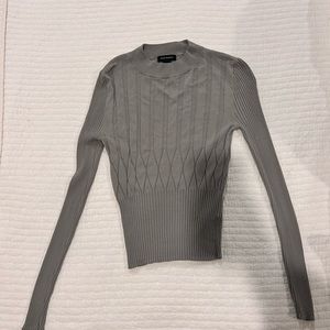 Club Monaco, sage green mock neck long sleeve light weight sweater